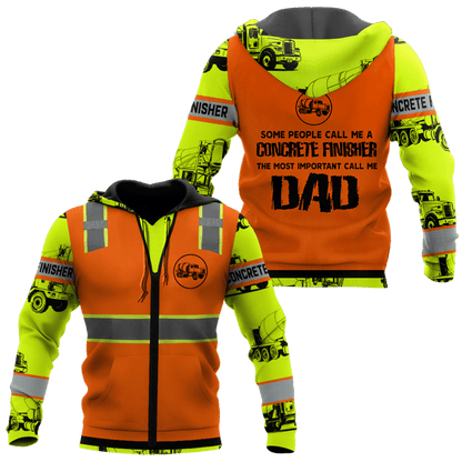Concrete Finisher Dad Safety 3D printed shirts