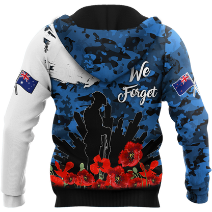 Lest We Forget Anzac Day 3D Printed Unisex Shirts TN