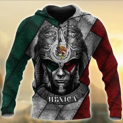 Aztec Warrior Mexico 3D All Over Printed Unisex Hoodies
