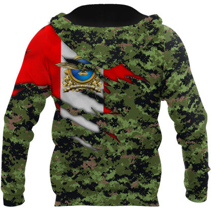 Canadian Air Force Veteran 3D All Over Printed Shirts PD10032102