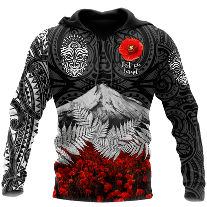 Premium Anzac Day Maori Tattoo 3D Printed Unisex Shirts TN