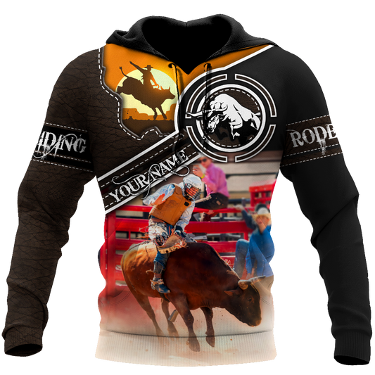 Personalized Name Bull Riding 3D All Over Printed Unisex Shirts Bull Rider Ver2