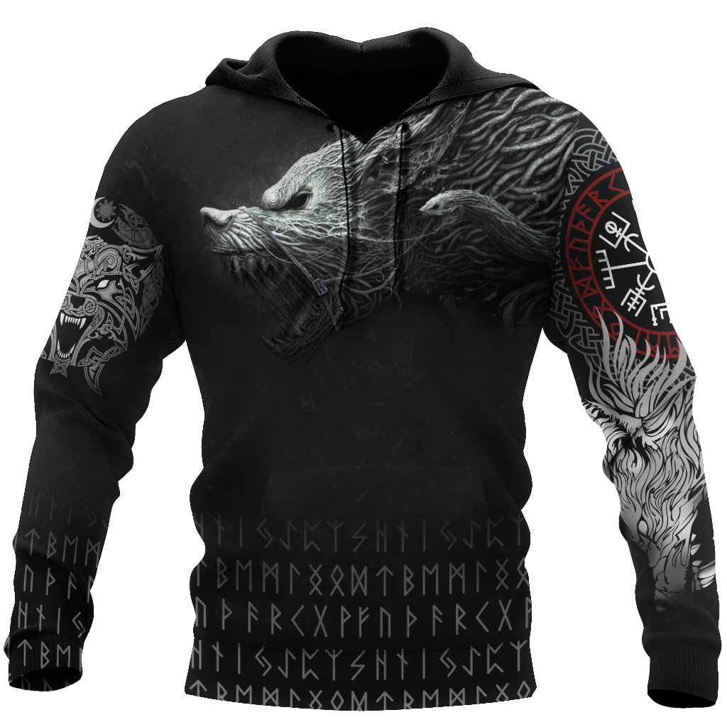 Customize Name Fenrir Viking Hoodie For Men And Women DQB10062101