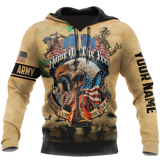U.S Army veteran Home Free custom name design 3d print shirts
