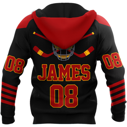 3D All Over Printed Hockey Satanic Unisex Shirts Custom Name Custom number  XT