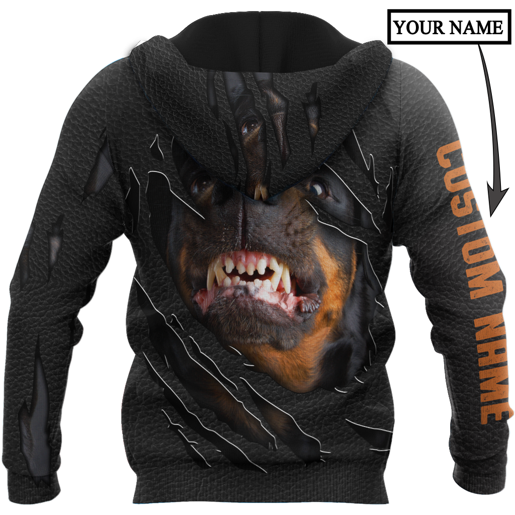Rottweiler 3D hoodie shirt for men and women custom name