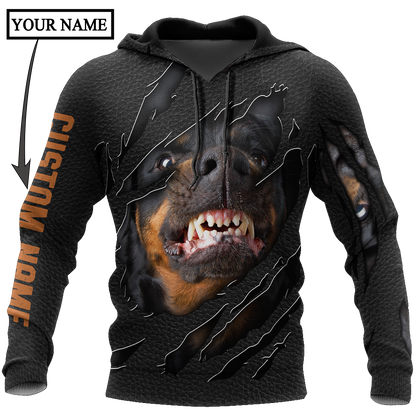 Rottweiler 3D hoodie shirt for men and women custom name
