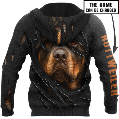 Rottweiler 3D hoodie shirt for men and women custom name ver2