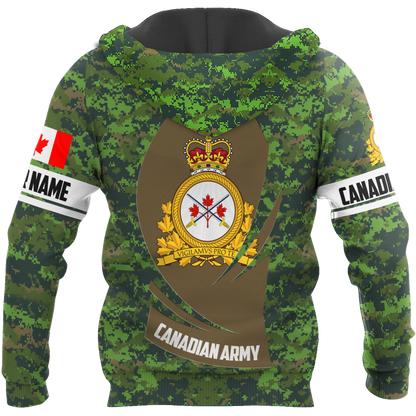 Personalized Name XT Canadian Army Pullover 3D All Over Printed Shirts DA11032106