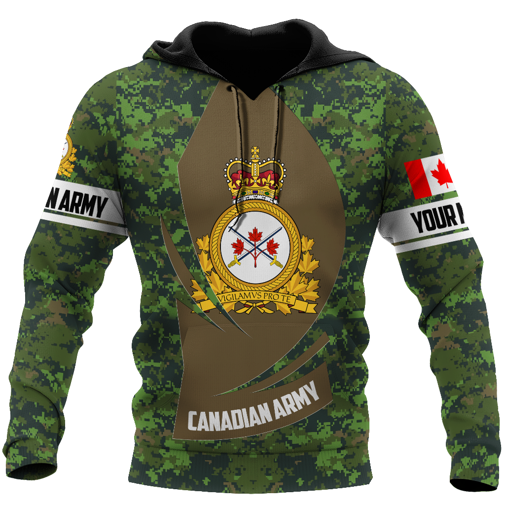 Personalized Name XT Canadian Army Pullover 3D All Over Printed Shirts DA11032106
