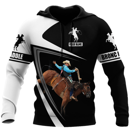 Personalized Name Rodeo 3D All Over Printed Unisex Shirts Bronc Riding Ver 3