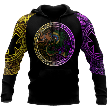 Gods of Mesoamerica - Quetzalcoatl Aztec Mexican 3D All Over Printed Unisex Shirts