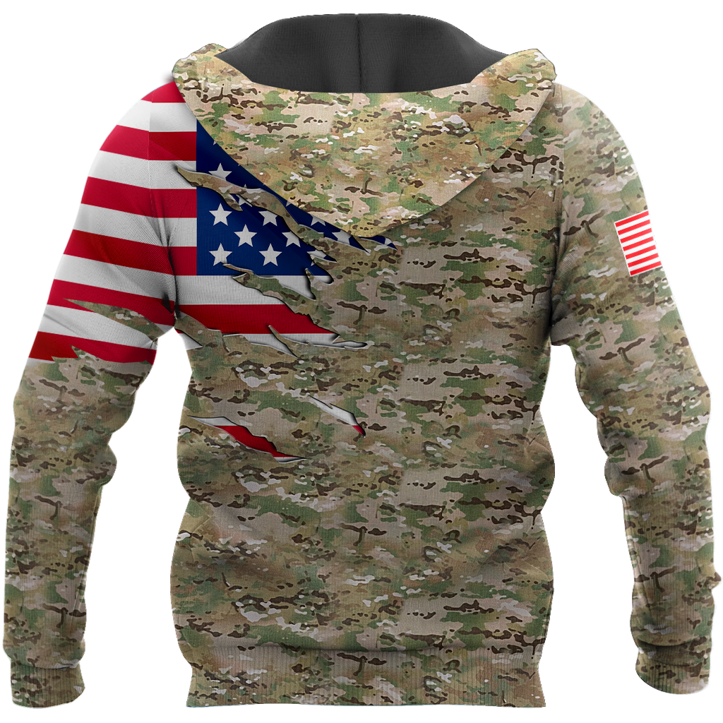 Remembrance The United States Camo Soldier 3D print shirts