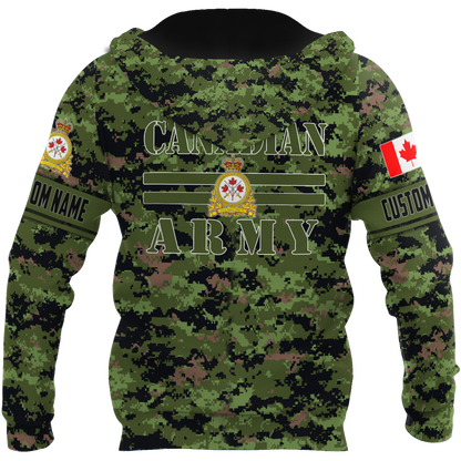 Personalized Name XT Canadian Army Pullover 3D All Over Printed Shirts PD12032104