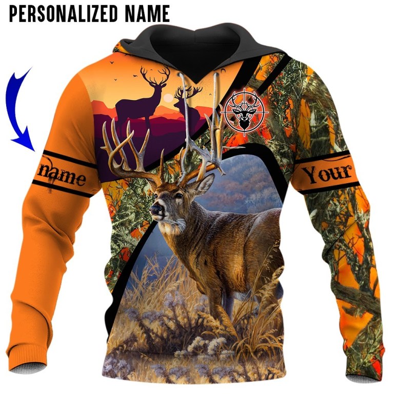Premium Personalized Name Hunting 3D All Over Printed Unisex Shirts