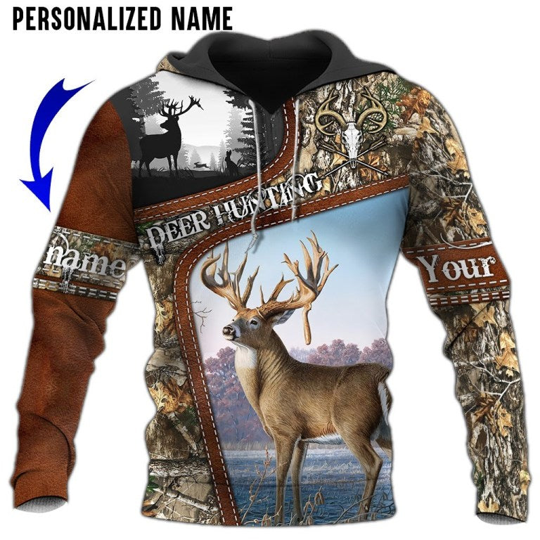 Premium Personalized Name Hunting 3D All Over Printed Unisex Shirts