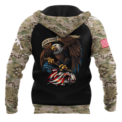Custom name Camo Army Veteran 3D printed shirts Proud Military
