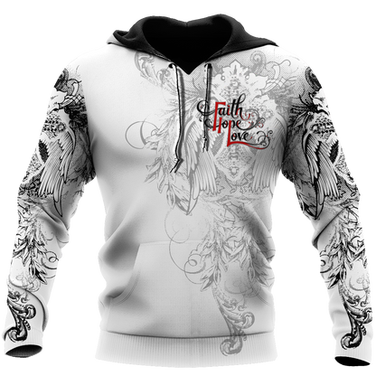 Faith Hope Love Jesus 3D All Over Printed Unisex Shirts