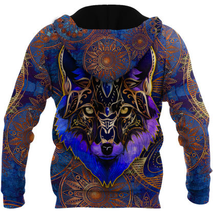 The Alpha Wolf 3D All Over Printed Unisex Deluxe Hoodie ML