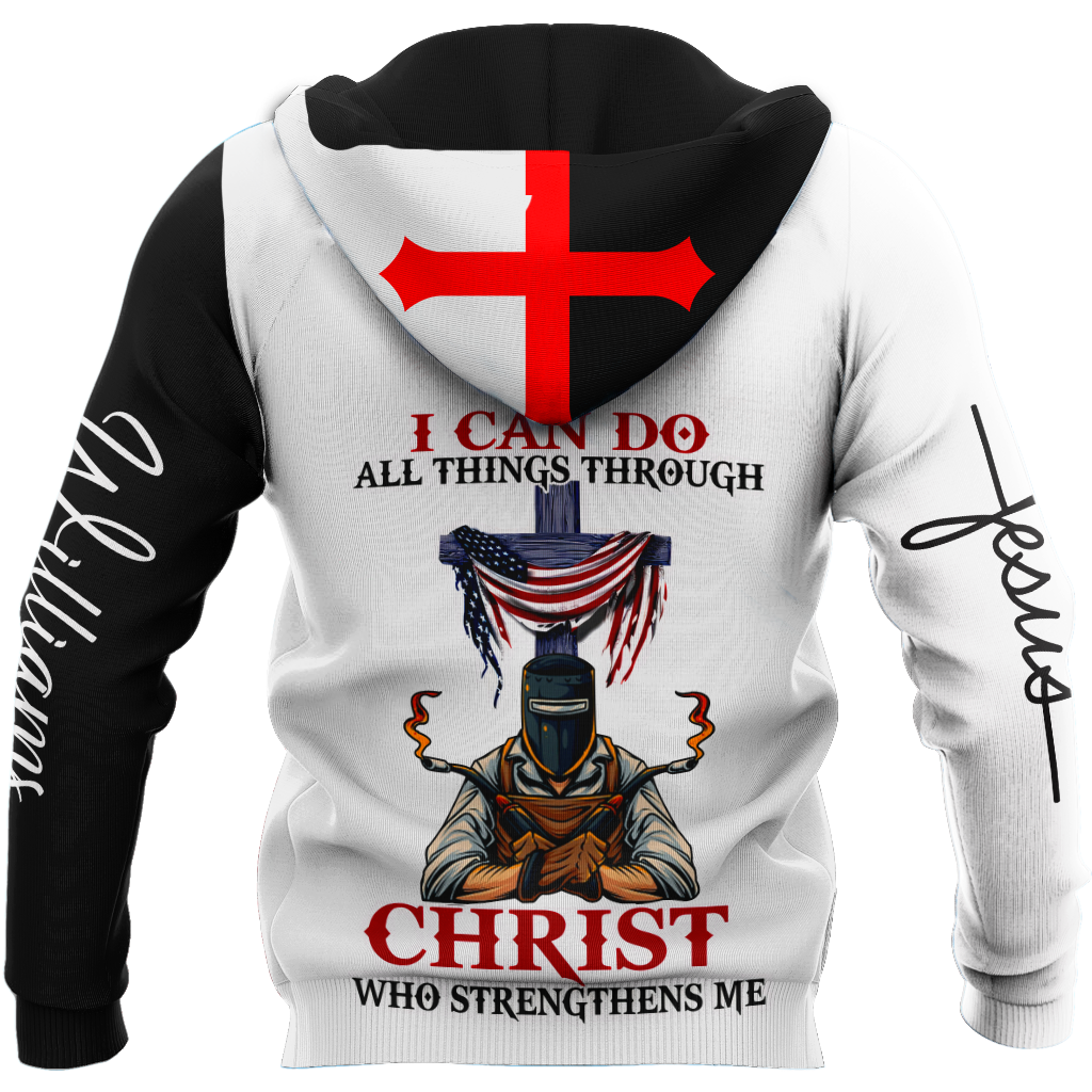 Premium Personalized 3D Printed Jesus Welder Shirts MEI