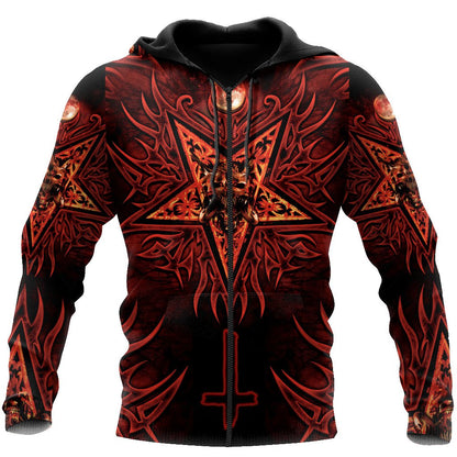 Skull Satanic Hoodie For Men And Women TNA12312001