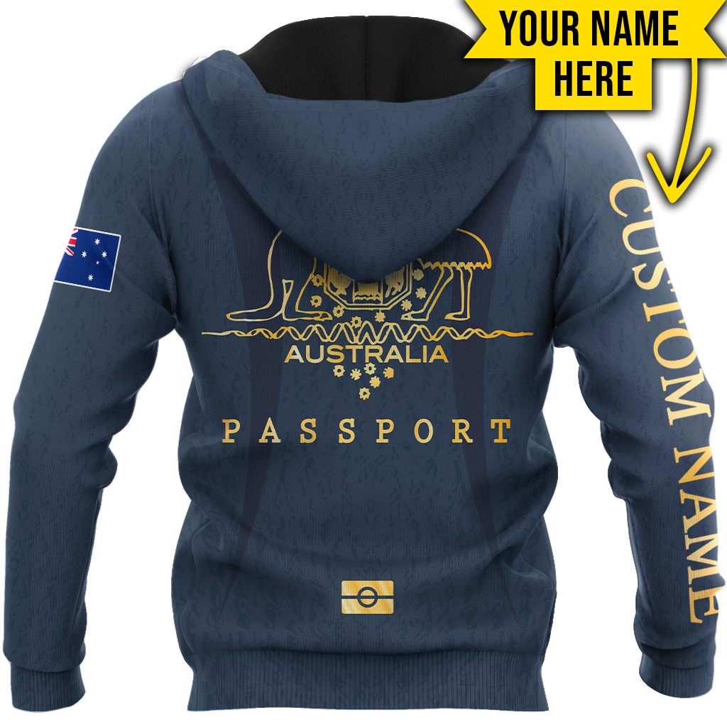 Australian passport custom name special unisex 3d print shirts