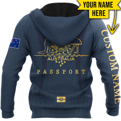 Australian passport custom name special unisex 3d print shirts