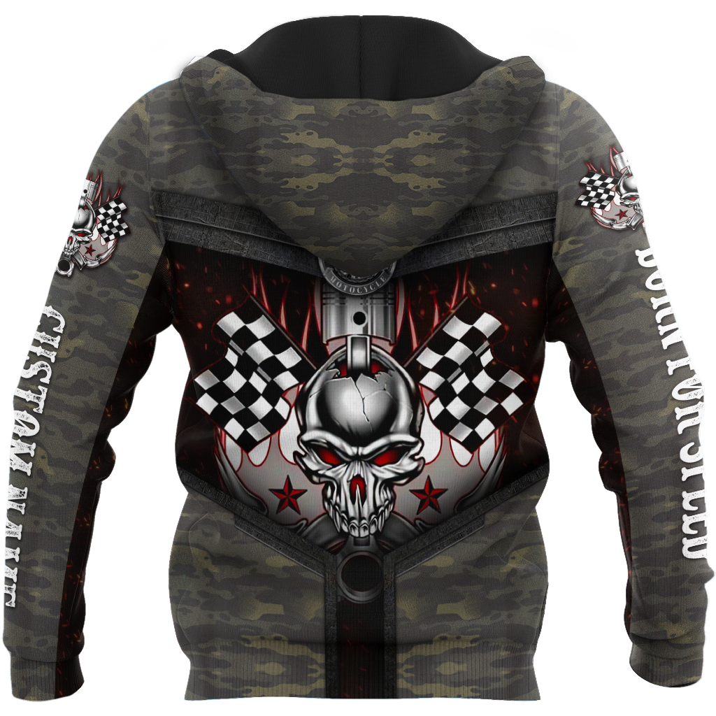 Customize Name Motorcycle Racing 3D All Over Printed Unisex Shirts Born For Speed
