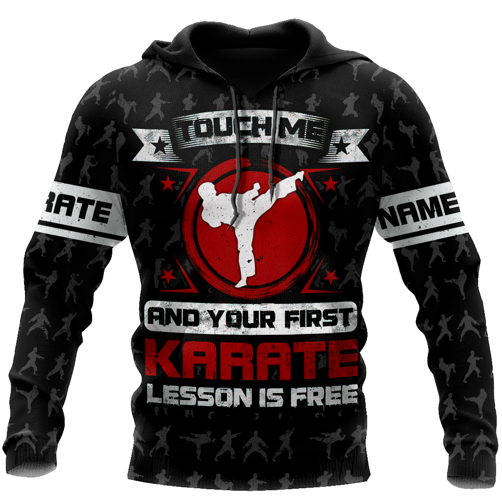 Customize Name Don't Touch Me Karate Hoodie For Men And Women TNA13032101