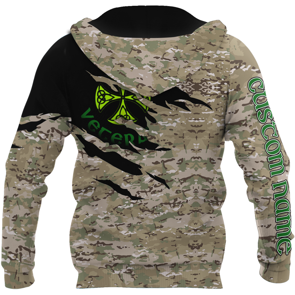 Custom Name - Irish Veterans 3D Hoodie Shirt For Men And Women