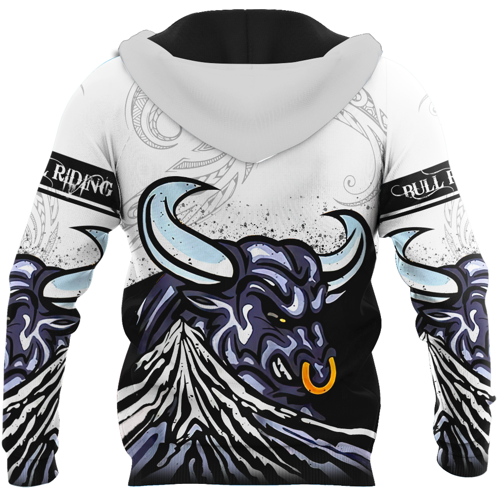 Personalized Name Bull Riding 3D All Over Printed Unisex Shirts Maori Pattern