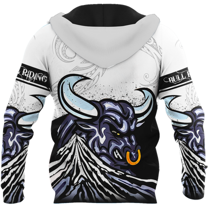 Personalized Name Bull Riding 3D All Over Printed Unisex Shirts Maori Pattern
