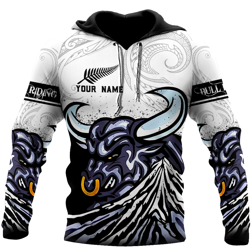 Personalized Name Bull Riding 3D All Over Printed Unisex Shirts Maori Pattern