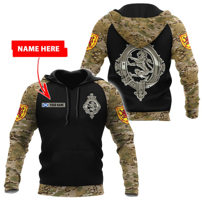 Custom Name XT Scottish Army Veteran 3D Printed Shirts Pi13042105