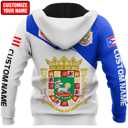 Customize Name Puerto Rico 3D All Over Printed Unisex Shirts