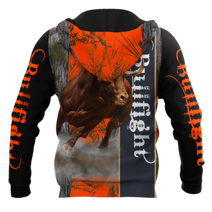 Bullfight Persionalized Your Name 3D All Over Printed Shirts