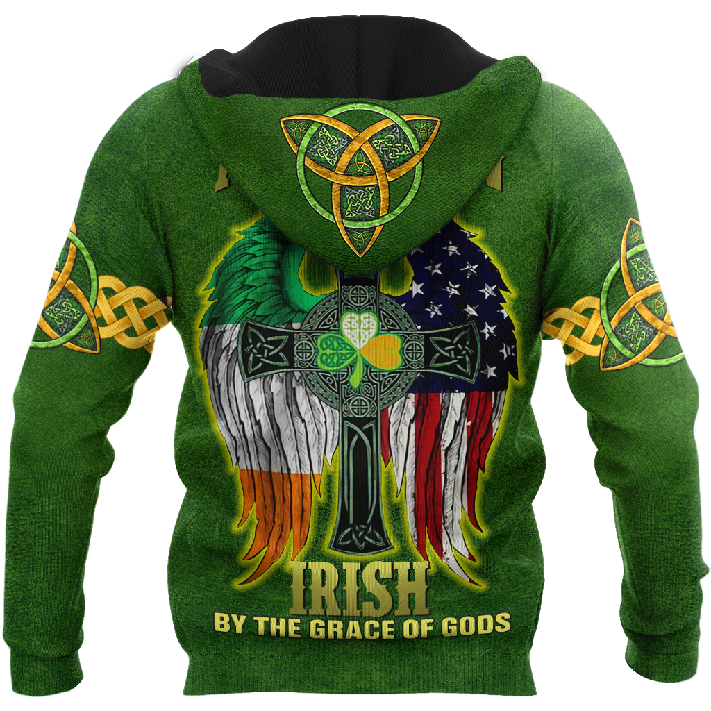 3D All Over Printed  Irish- American Skull  St Patrick Day Unisex Shirts