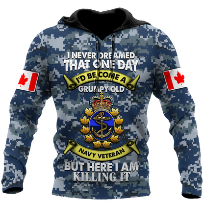 Canadian Navy Veteran 3D Printed Shirts MH15032103