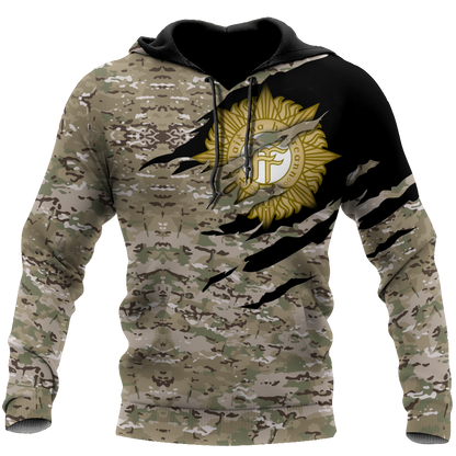 Irish Army 3D Hoodie Shirt For Men And Women