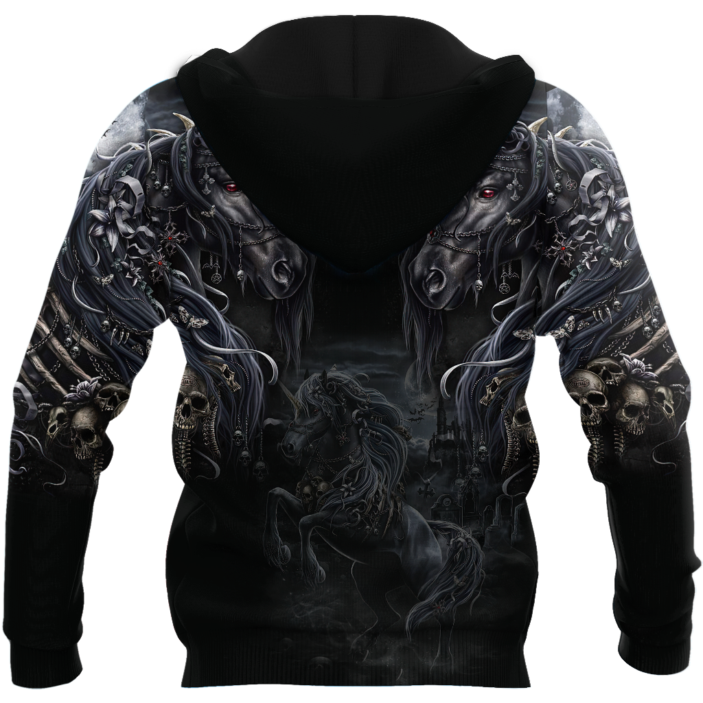 Customize Name Tattoo Skull Horse Hoodie For Men And Women NTN15032106