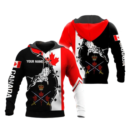 Personalized Name XT Canada Symbol Pullover 3D All Over Printed Shirts 15032107.CXT