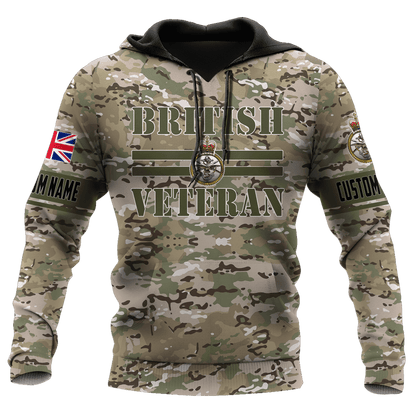 Custom Name XT British Veteran 3D Printed Shirts Pi15052105