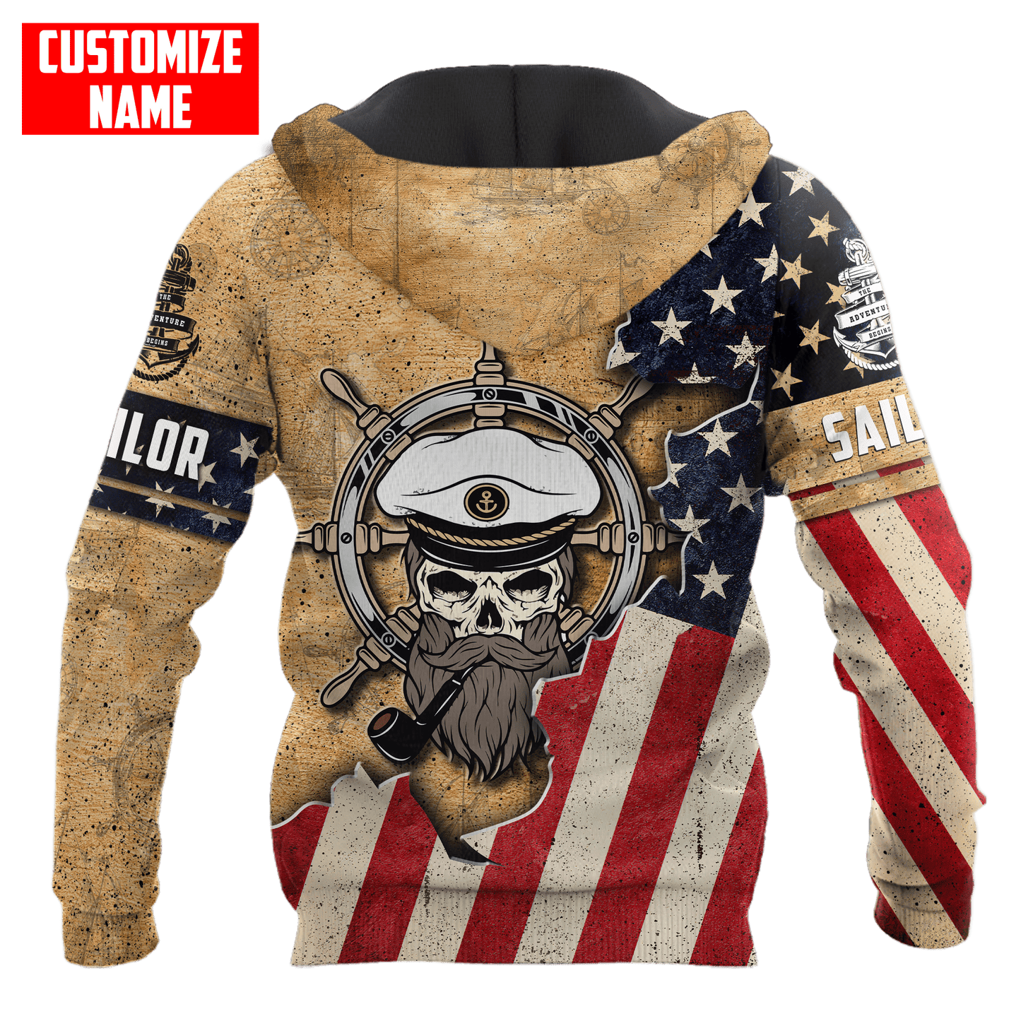 Customized name The Adventure Begins 3D All Over Printed Shirts