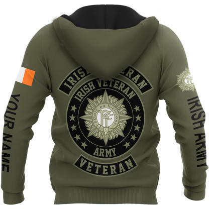 Irish Army 3D Hoodie Shirt For Men And Women
