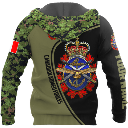 Personalized Name XTCanadian Armed Forces 3D Printed Shirts DA16032103