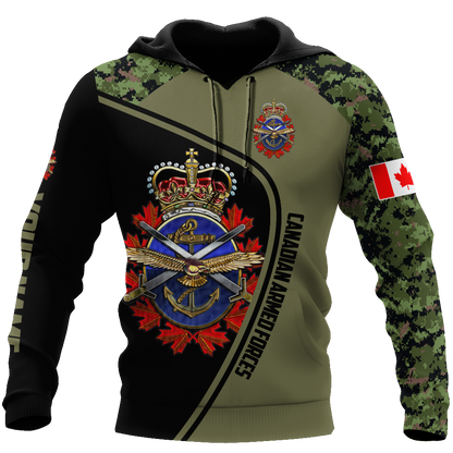 Personalized Name XTCanadian Armed Forces 3D Printed Shirts DA16032103