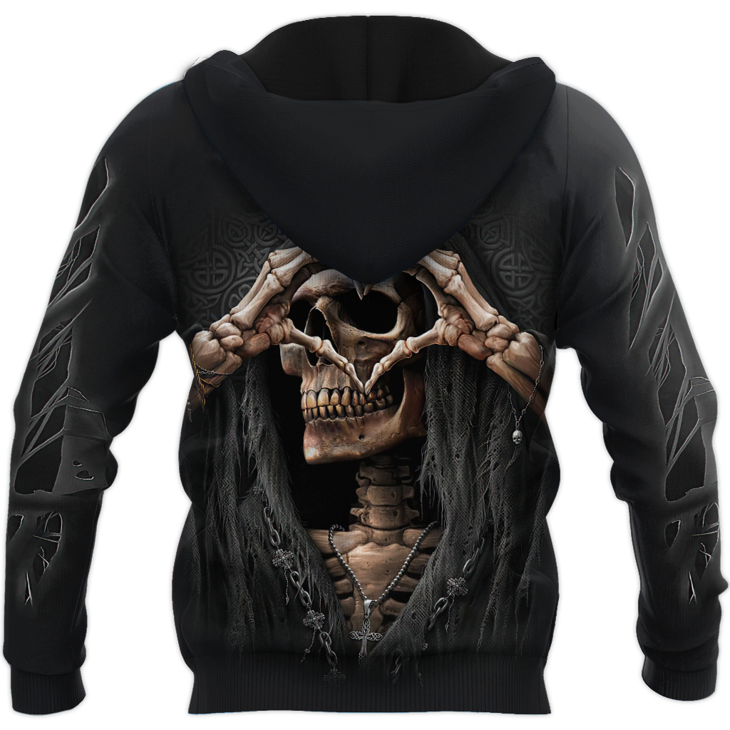 Heart Skull Hoodie For Men And Women NTN16032104