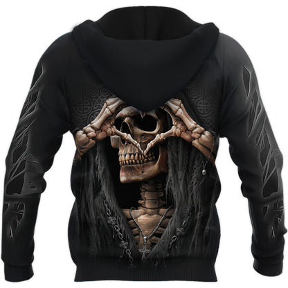 Heart Skull Hoodie For Men And Women NTN16032104