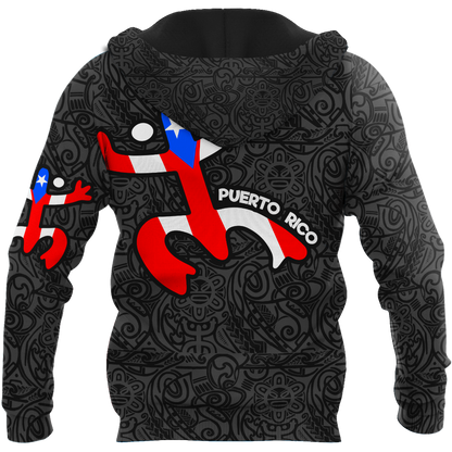 Custom Name Taino Tattoo Puerto Rico Hoodie For Men And Women MH16032106