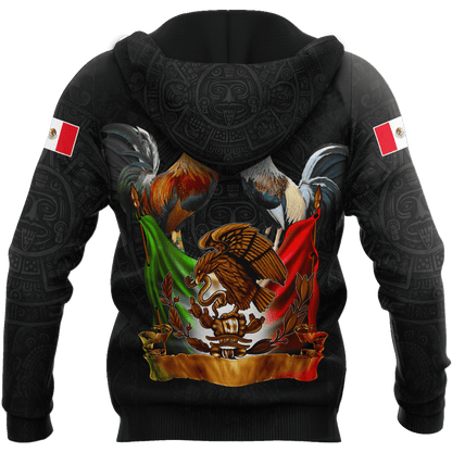 Rooster Mexico 3D All Over Printed Unisex Hoodie